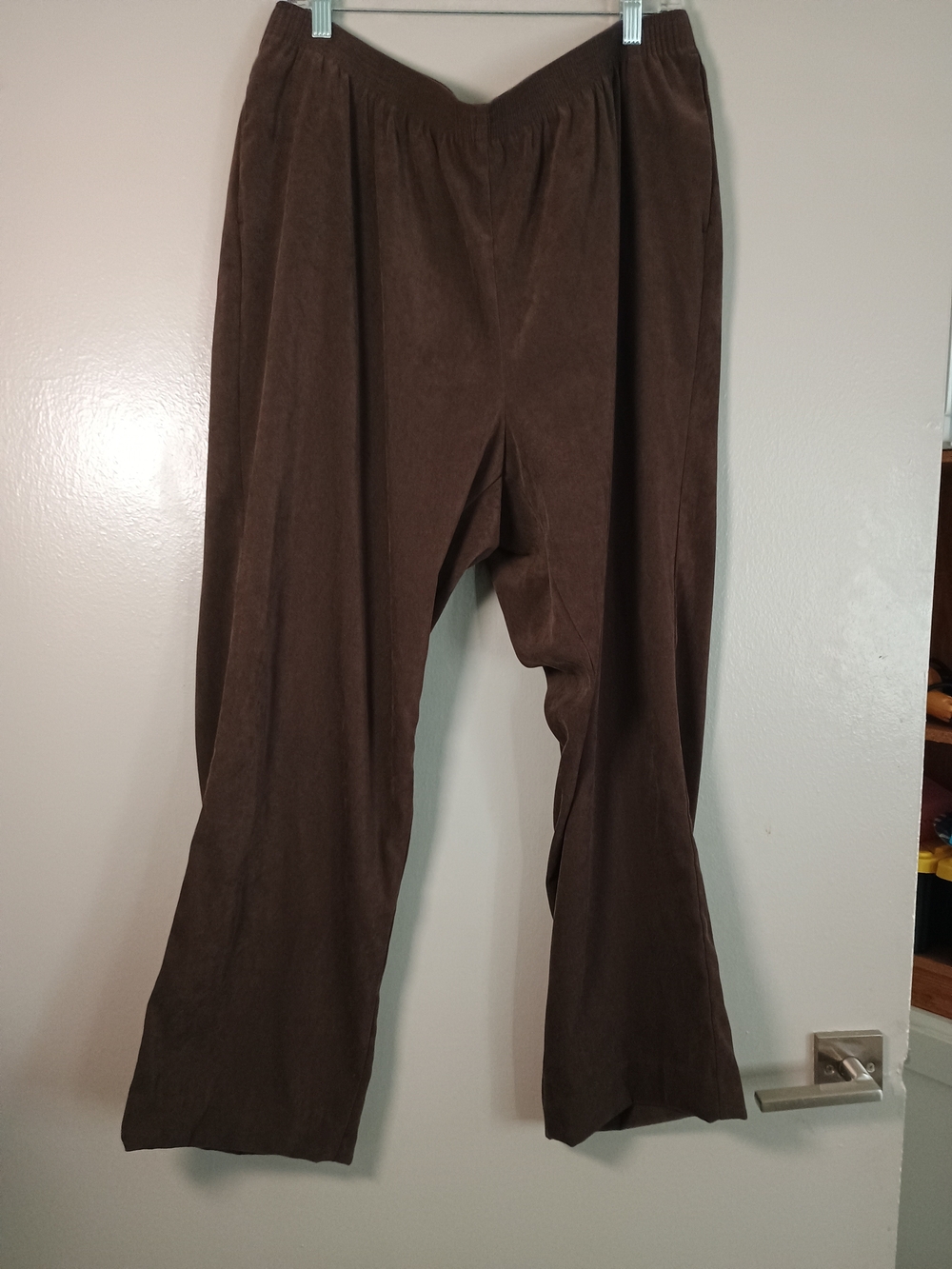 Allison Daley Women's Wide Leg Pants Brown Waist 22W